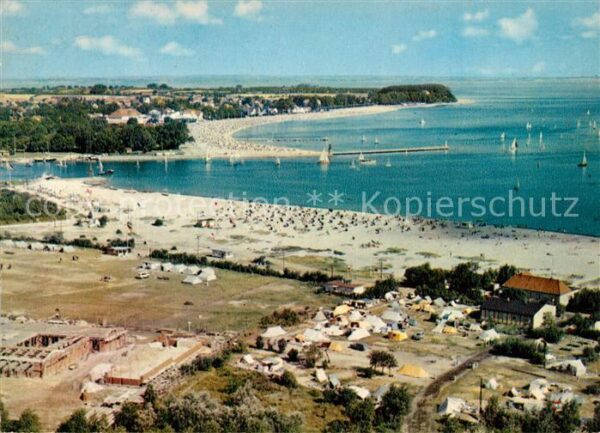 Travemuende Ostseebad Fliegeraufnahme Strand Priwall