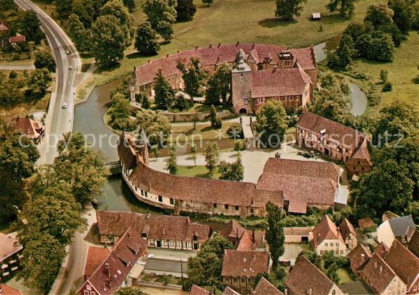 Burgsteinfurt Fliegeraufnahme Schloss mit Vorhof