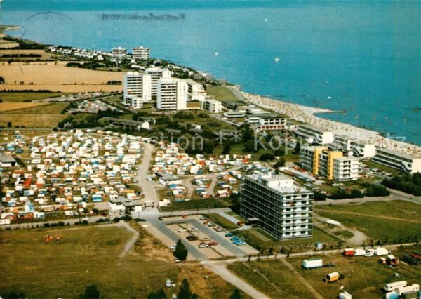 Grossenbrode Ostseebad Fliegeraufnahme mit Strand Camping