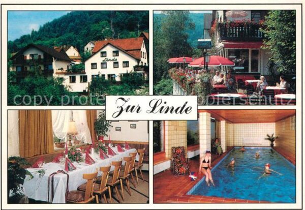 Langenthal Odenwald Gasthaus Pension Zur Linde Terrasse Hallenbad