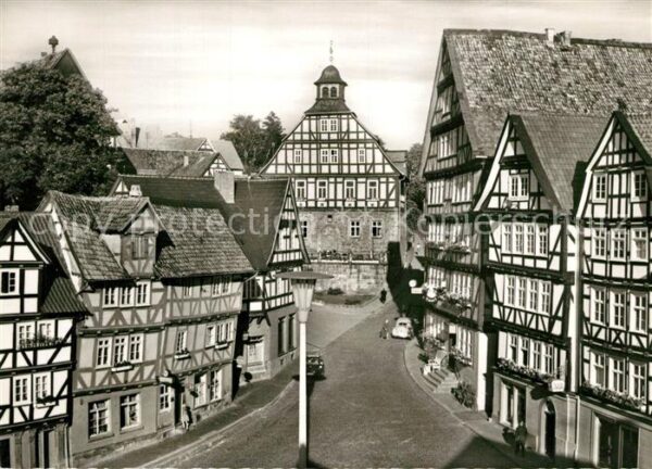 Homberg Efze Marktplatz Rathaus Fachwerkhaeuser Altstadt