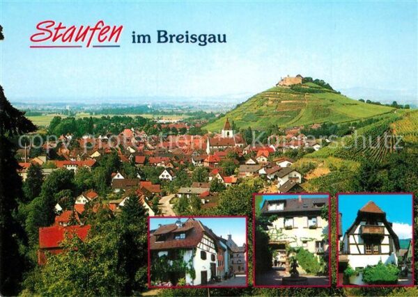 Staufen Breisgau Panorama Blick zur Burg Motive Altstadt