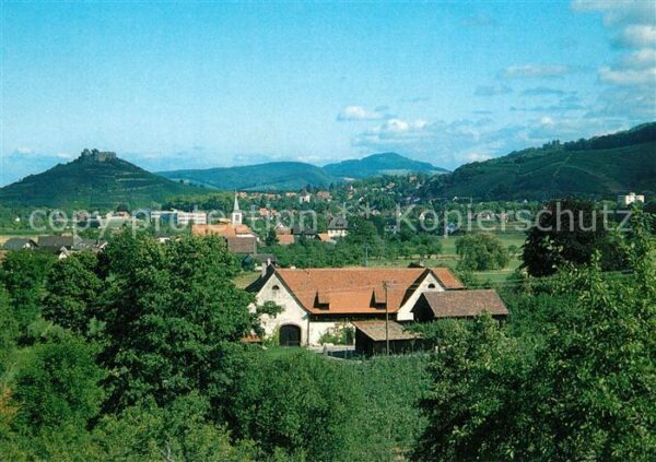 Staufen Breisgau Panorama Blick ueber Grunern mit Burg