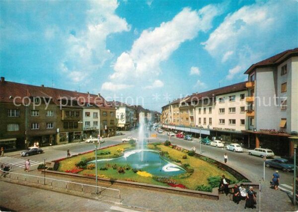 Bruchsal Schoenbornplatz Fontaene