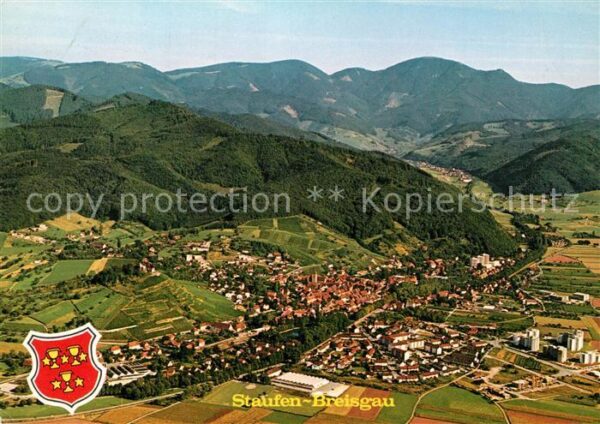 Staufen Breisgau Schwarzwald Fliegeraufnahme