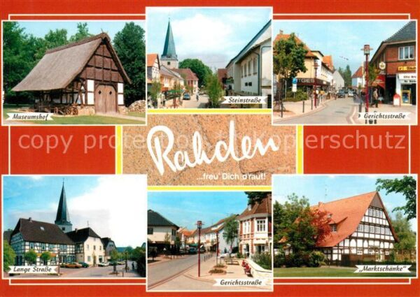 Rahden Westfalen Museumshof Strassenpartien Kirche Marktschaenke Fachwerkhaus