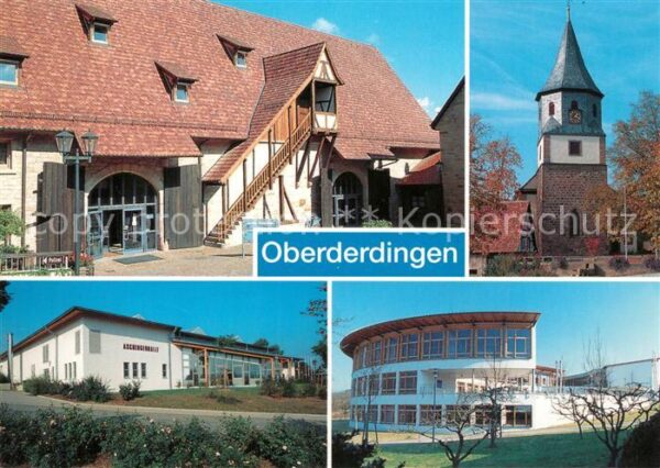 Oberderdingen Rathaus Amthof ehemalige Zehntscheuer Kirche Aschingerhalle Schule