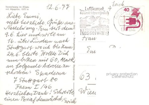 Nesselwang Ortsansicht mit Kirche Blick zur Alpspitze Allgaeuer Alpen – Bild 2