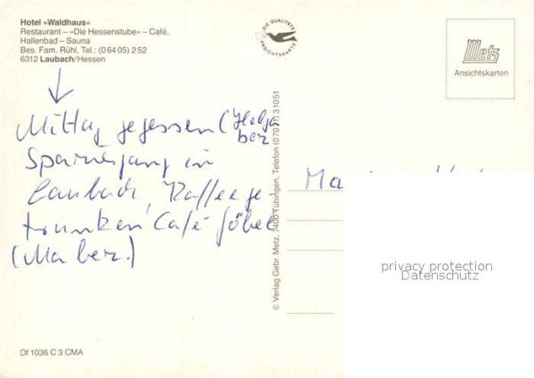 Laubach Hessen Hotel Waldhaus Restaurant Hessenstube Cafe – Bild 2