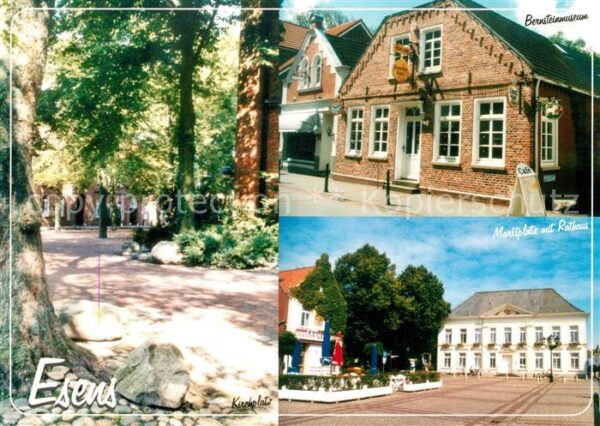 Esens Kirchplatz Bernsteinmuseum Marktplatz Rathaus