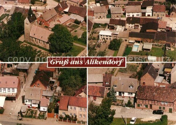 Alikendorf Kirche Lindenstrasse Ecke Schmiedestrasse Vor dem Tore Fliegeraufnahm