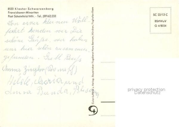 Schwarzenberg Scheinfeld Kloster Franziskaner Minoriten Fliegeraufnahme – Bild 2