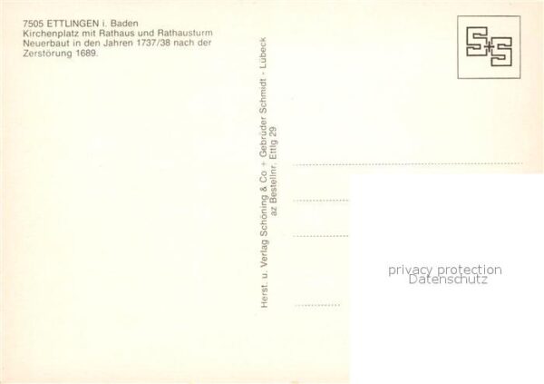 Ettlingen Kirchenplatz Rathaus Turm – Bild 2