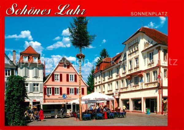 Lahr Baden Sonnenplatz Maibaum Strassencafe Hotel Restaurant