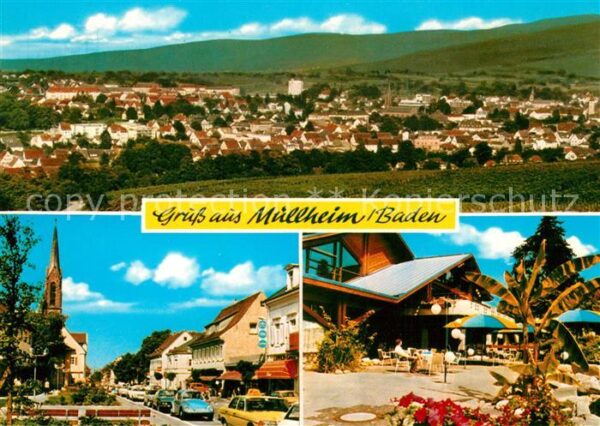 Muellheim Baden Panorama Markgraeflerland Schwarzwald Innenstadt Kirche Restaura