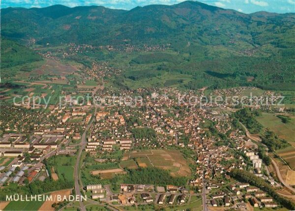 Muellheim Baden Markgraefler Land Schwarzwald Fliegeraufnahme