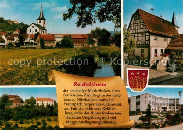 Reichelsheim Odenwald Ortsansicht mit Kirche Altstadt Moderne Architektur
