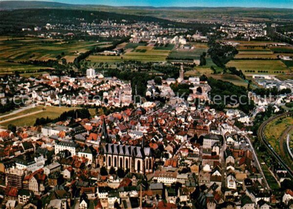 Friedberg Hessen Stadtzentrum Kirche Burg Fliegeraufnahme
