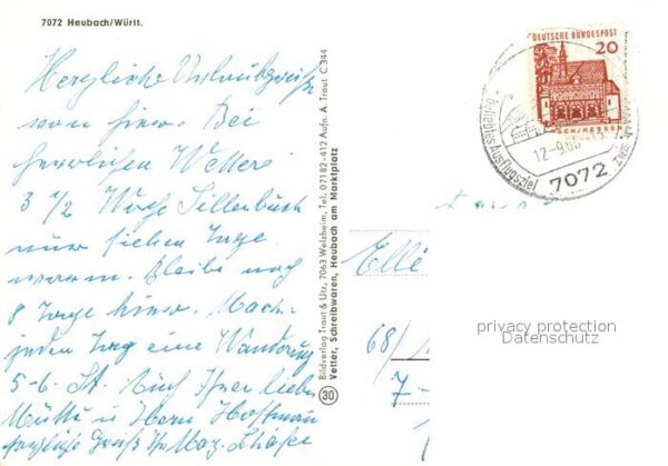 Heubach Wuerttemberg Blockturm Kirche Rathaus Rosenstein Fernmeldeturm Schule Po – Bild 2