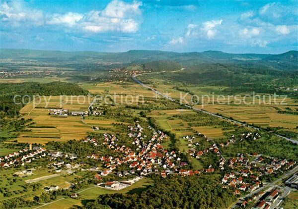 Holzmaden Schwaebische Alb Fliegeraufnahme