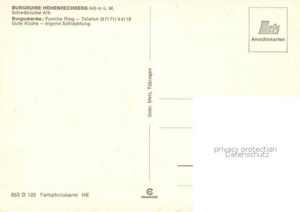 Hohenrechberg Blick ueber die Felder zur Burgruine – Bild 2