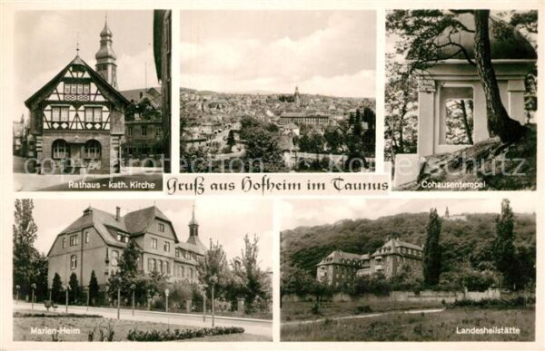Hofheim Taunus Rathaus Kirche Cohausentempel Marienheim Landesheilstaette