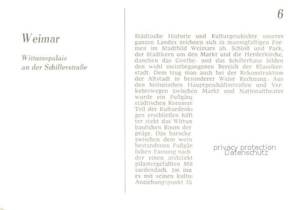 Weimar Thueringen Wittumspalais Schillerstrasse Geschichte – Bild 2