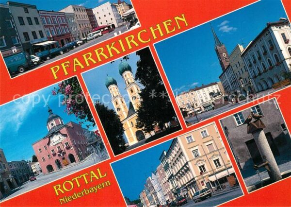 Pfarrkirchen Inn Teilansichten Innenstadt Kirche Brunnen
