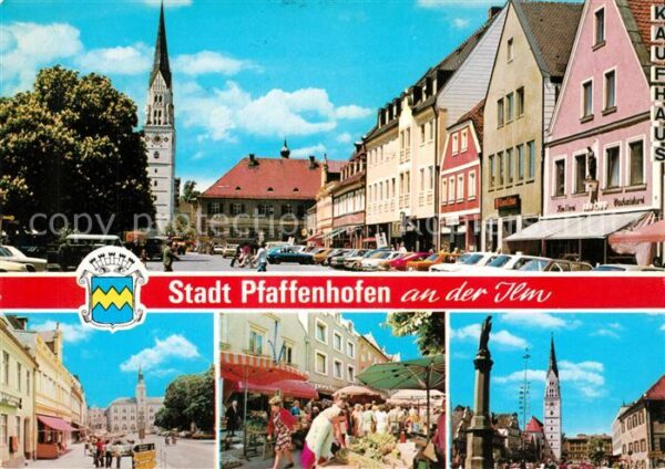 Pfaffenhofen Ilm Hauptplatz Kirche Markt Brunnen Tor zur Hallertau