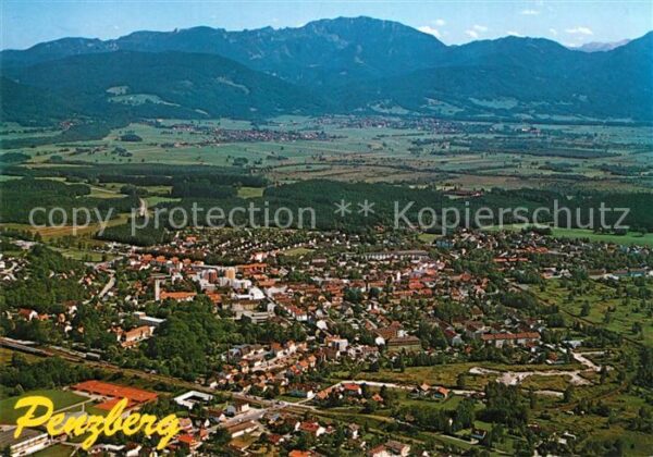 Penzberg Alpenpanorama Fliegeraufnahme