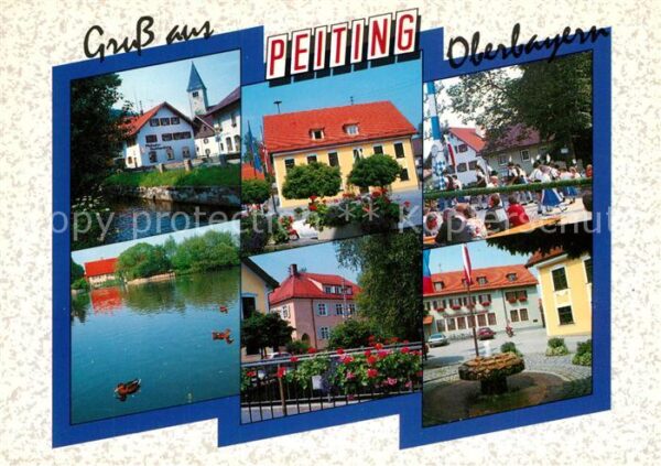 Peiting Ortsmotive Innenstadt Brunnen Fest Volkstanz Ententeich