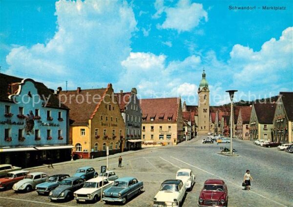 Schwandorf Marktplatz Turm Pfarrkirche St Jakob