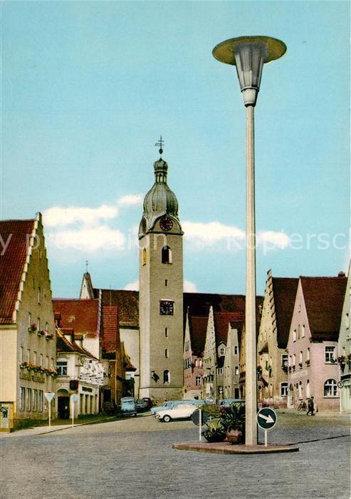 Schwandorf Marktplatz Turm Pfarrkirche St Jakob