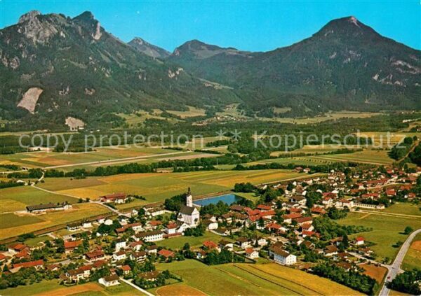 Flintsbach Inn Luftkurort mit Heuberg Spitzstein Kranzhorn Chiemgauer Alpen Innt