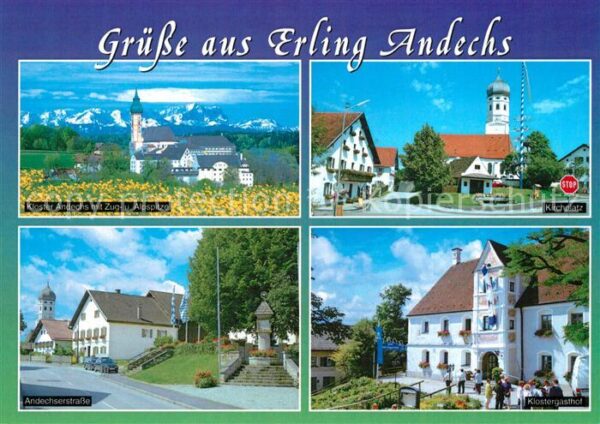 Erling Kloster Andechs Zugspitze Alpspitze Kirchplatz Kirche Klostergasthof