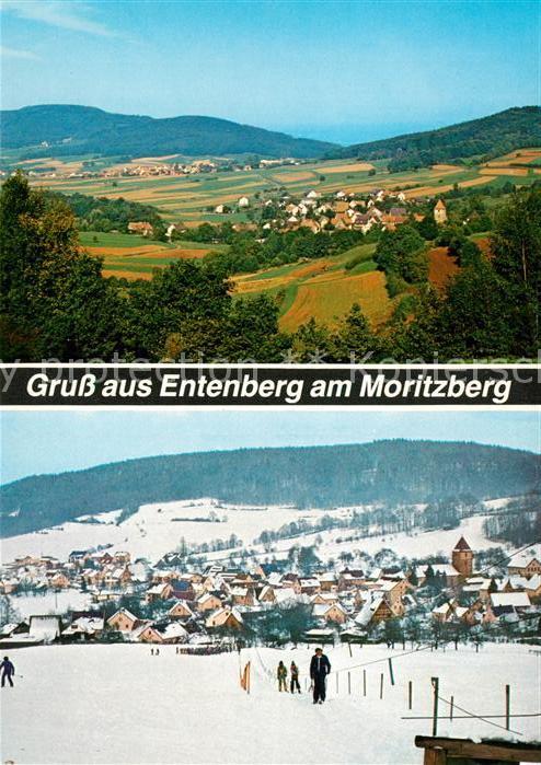 Entenberg Panorama im Sommer und Winter Skilift