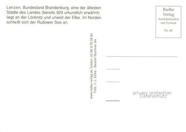 Lenzen Elbe Rudower See Fliegeraufnahme – Bild 2