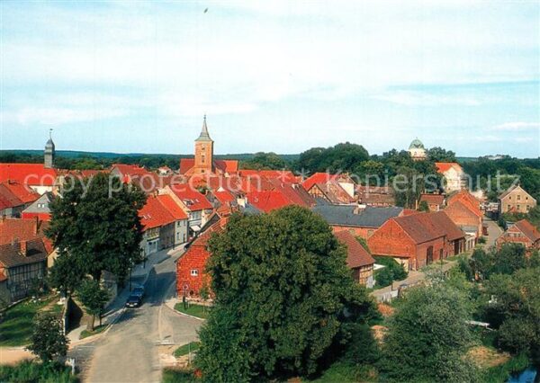 Lenzen Elbe Ortsbild mit Kirche