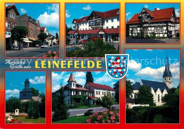 Leinefelde Teilansichten Innenstadt Kirche Fachwerkhaus