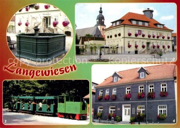 Langewiesen Schwanenbrunnen Marktplatz Rathaus Eisenbahn Schaubergwerk Heinse Ha
