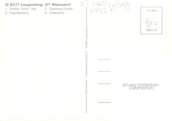Meinsdorf Langenberg Grosser Teich Kapellenberg Gasthaus Teilansicht – Bild 2