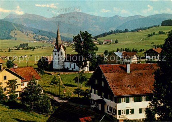 Genhofen Stiefenhofen Gasthof Cafe Kreuz Kirche Allgaeuer Alpen