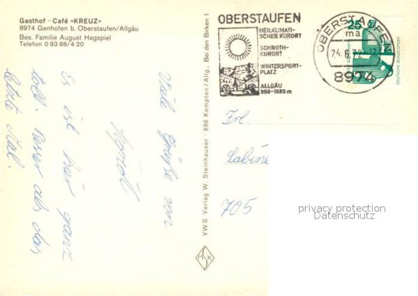 Genhofen Stiefenhofen Gasthof Cafe Kreuz Kirche Allgaeuer Alpen – Bild 2