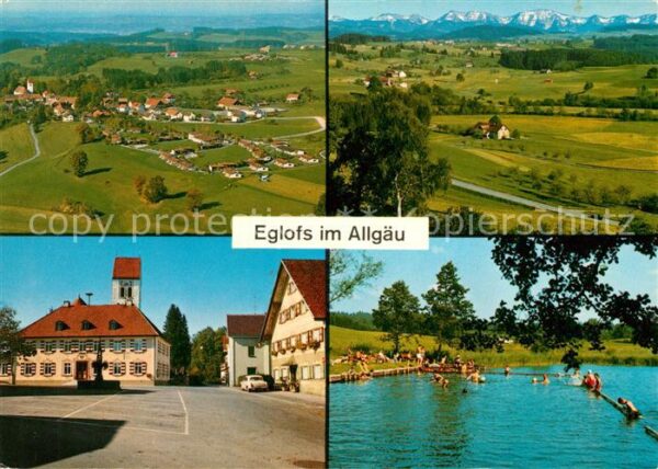 Eglofs Argenbuehl Alpenpanorama Fliegeraufnahme Familienferiendorf der Dioezese
