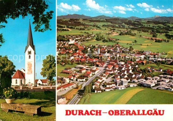 Durach Allgaeu Kirche Fliegeraufnahme