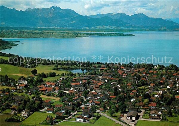 Chieming Chiemsee Alpenpanorama Fliegeraufnahme