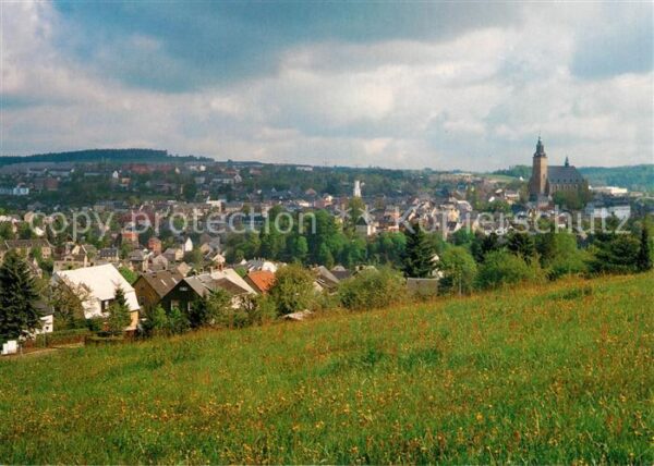 Schneeberg Erzgebirge Panorama Blick auf die Stadt