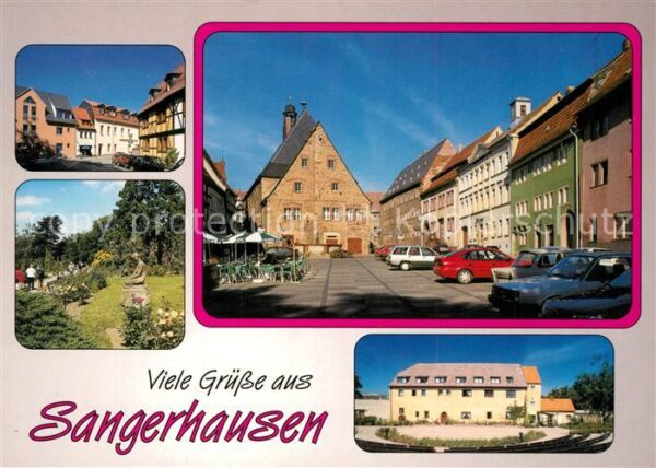 Sangerhausen Suedharz Zentrum Markt Rathaus Europa Rosarium Altes Schloss