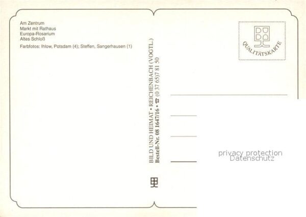 Sangerhausen Suedharz Zentrum Markt Rathaus Europa Rosarium Altes Schloss – Bild 2