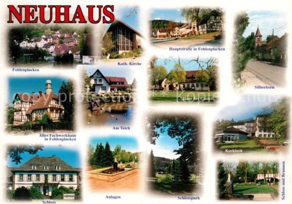 Neuhaus Solling Fohlenplacken Fachwerkhaus Schloss Anlagen Park Kurklinik Haus d